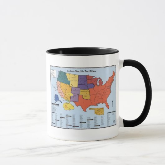 Mug Carte indienne d'installations sanitaires (Droite)