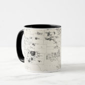 MUG CARTE : INDIENS D'AMERIQUE 2 (Devant gauche)