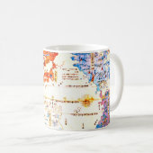 Mug Carte japonaise 1800 du monde (Devant droit)