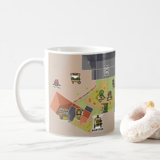 Mug Carte jardin Pastory Koffie et Thee (Avec donut)