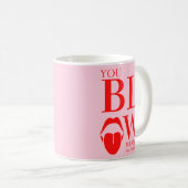 Mug Carte Jour des Valentines Rouge Rose (Devant droit)