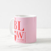 Mug Carte Jour des Valentines Rouge Rose (Devant gauche)