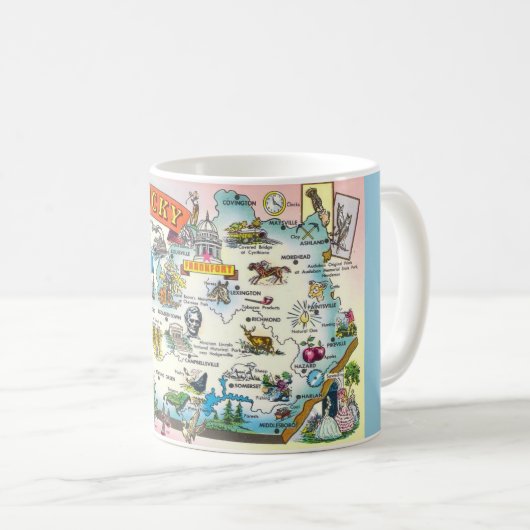 Mug Carte Kentucky (Devant droit)