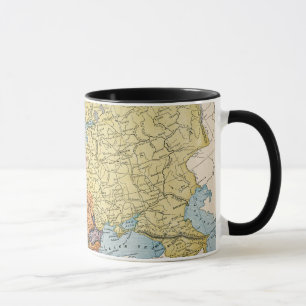 MUG CARTE : L'EUROPE, 1885
