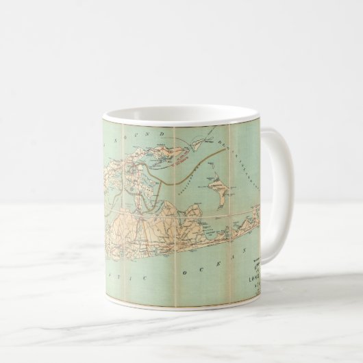 Mug Carte Long Island 1905 (Devant droit)
