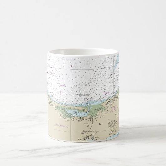 Mug Carte marine de Cape Cod Bay 13246 (Centre)