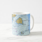 Mug Carte marine de la baie de San Francisco (Devant droit)