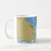 Mug Carte marine de la baie de San Francisco (Gauche)