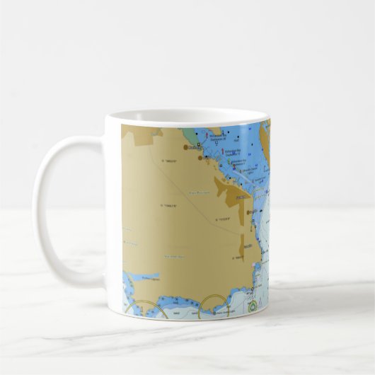 Mug Carte marine de la baie de San Francisco (Gauche)