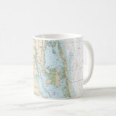 Mug Carte marine légère Cape Henry à Currituck Beach (Devant droit)