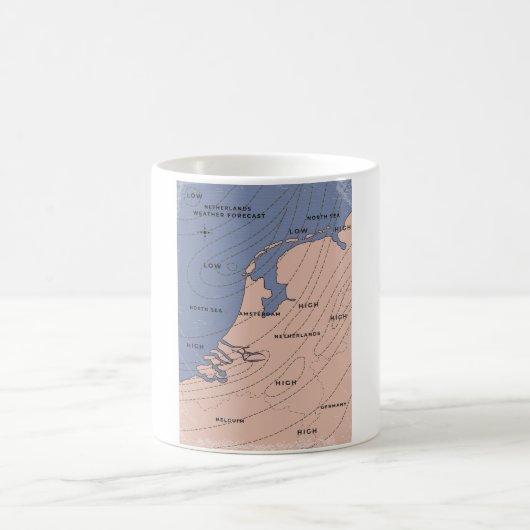 Mug carte météo des Pays-Bas (Centre)