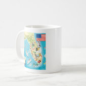 Mug Carte mignonne de la Floride d'enfants (Devant gauche)