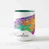 Mug Carte moderne de la Caroline du Nord (Centre)