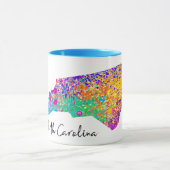 Mug Carte moderne de la Caroline du Nord (Centre)
