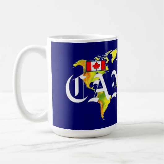 MUG CARTE MONDIALE CANADA (Gauche)