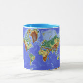 Mug Carte mondiale géographique internationale (Centre)