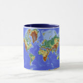Mug Carte mondiale géographique internationale (Centre)