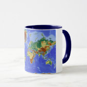 Mug Carte mondiale géographique internationale (Devant droit)