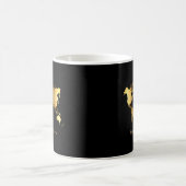 Mug Carte Mondiale Gold/Noir (Centre)