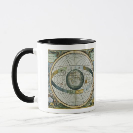 Mug Carte montrant le système de Tycho Brahe d'Orbi (Gauche)