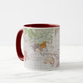 Mug Carte montrant les langues du monde (Devant gauche)