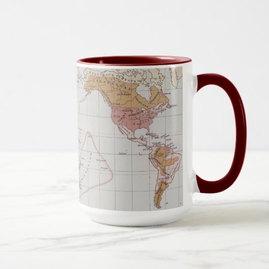 Mug Carte montrant les langues du monde (Droite)