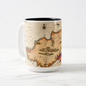 Mug carte nautique du 16e/17e siècle (Devant gauche)
