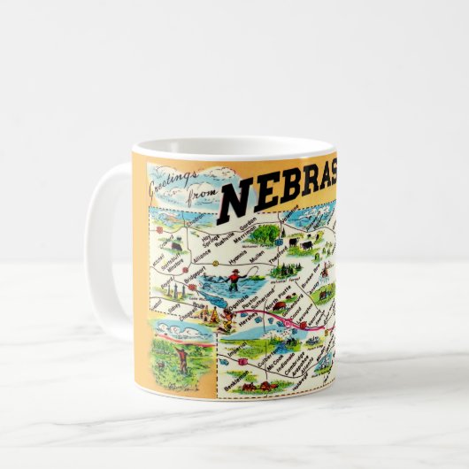 Mug Carte Nebraska (Devant gauche)