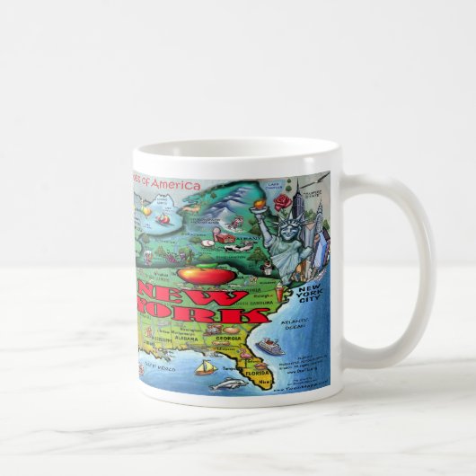 Mug Carte New York USA (Droite)