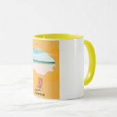 Mug Carte Norfolk affiche illustrée (Devant droit)