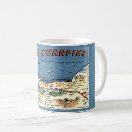 Mug Carte Ohio Turnpike (Devant droit)
