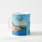 Mug Carte Paysage Amalfi Italie Dessin (Devant gauche)