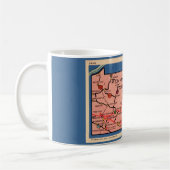 Mug Carte Pennsylvanie vintage (Gauche)