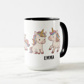 Mug Carte personnalisée Unicorne dessinée (Devant droit)