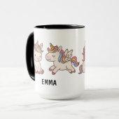 Mug Carte personnalisée Unicorne dessinée (Devant gauche)