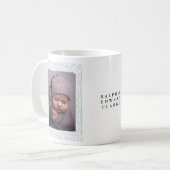 Mug Carte photo Faire-part de naissance dessin mignonn (Devant gauche)