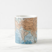 Mug Carte physique de l'Asie (1916) (Centre)