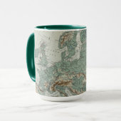 Mug Carte physique de l'Europe (Devant gauche)