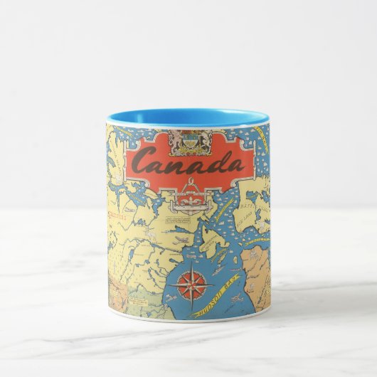 Mug Carte picturale du Canada - Points de repère (Centre)