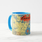 Mug Carte picturale du Canada - Points de repère (Devant gauche)