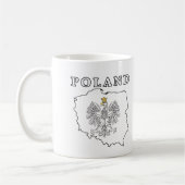 Mug Carte Pologne avec aigle (Gauche)