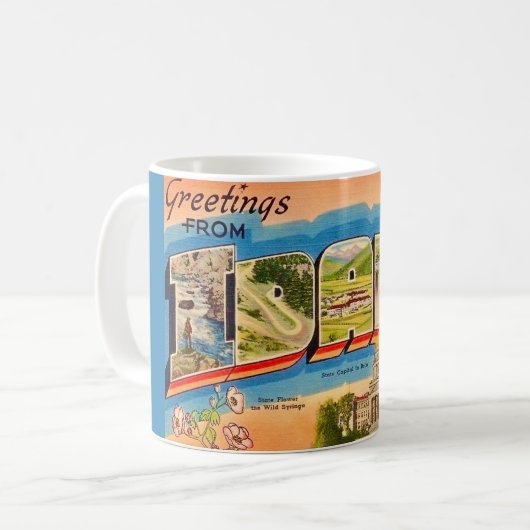 Mug Carte postale ancienne de l'Idaho (Devant gauche)