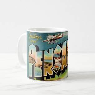 Mug Carte Postale Ancienne Pensacola Floride