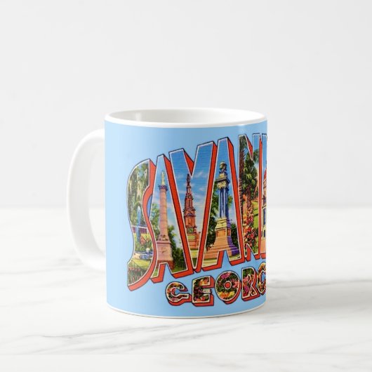Mug Carte Postale Ancienne Savannah Georgie (Devant gauche)