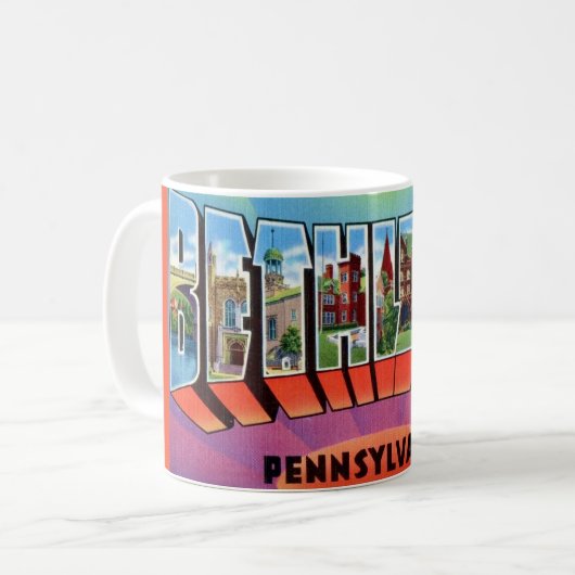 Mug Carte postale de Bethlehem PA (Devant gauche)