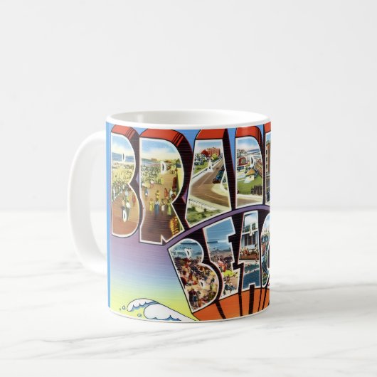 Mug Carte postale de Bradley Beach NJ (Devant gauche)