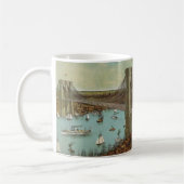Mug Carte postale de couleur de pont de Brooklyn (Gauche)