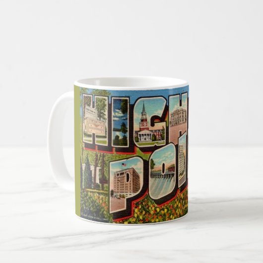 Mug Carte postale de High Point Caroline du Nord (Devant gauche)