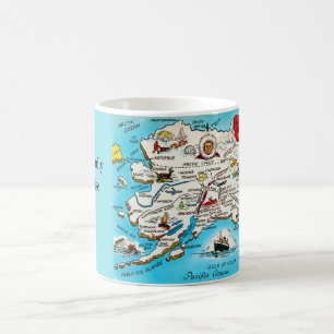 Mug Carte postale de l'Alaska et des États-Unis