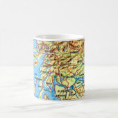 Mug Carte postale de l'Écosse (Centre)